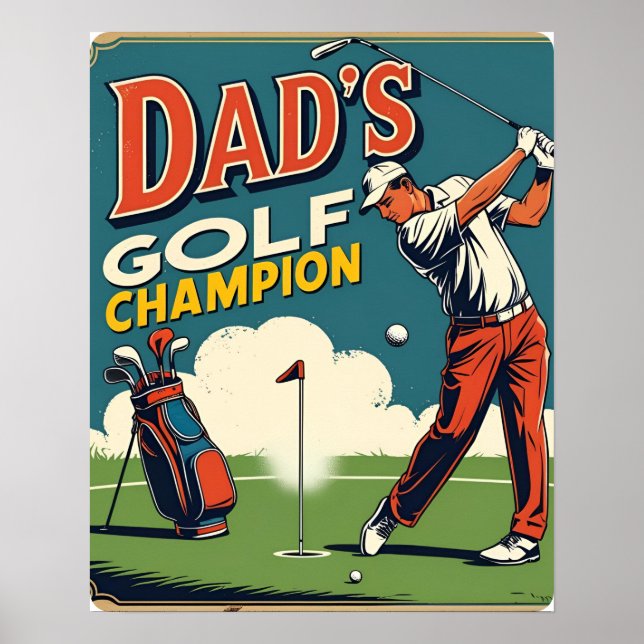 Campeão de golfe do pai Impressão (Frente)