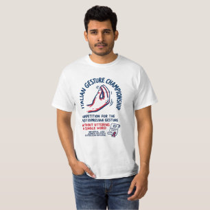 Campeonato Italiano de Gestos Camiseta Divertida —
