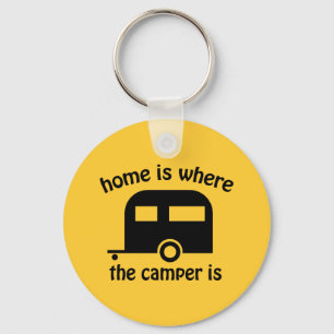 Camper Trailer Home Engraçado Chaveiro