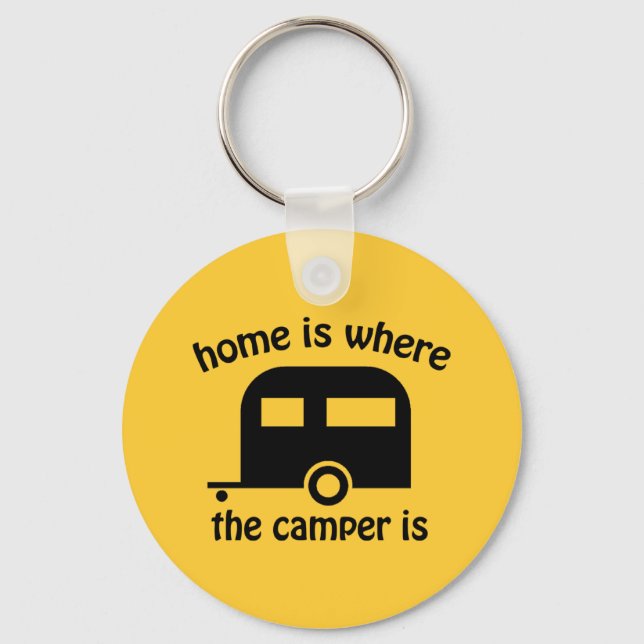 Camper Trailer Home Engraçado Chaveiro (Frente)