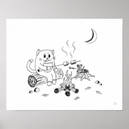 Campfire Cat & Mouse Art Impressão 100318