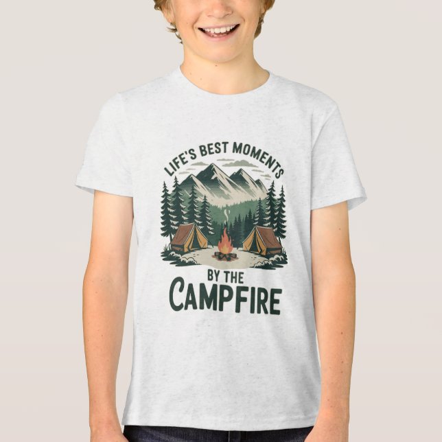 Campfire Moments - Boys’ Tents & Mountains Kids’ (Frente)