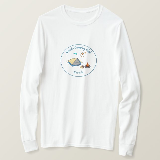 Camping de camiseta (Frente do Design)