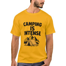 Camping É Intenso Camiseta Masculina Premium