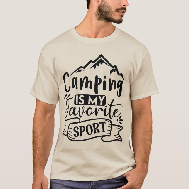 Camping É Minha Camisa De Esporte Favorita (Frente)