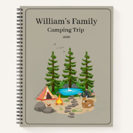 Camping Journal With Camping Illustration 