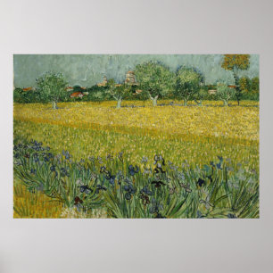 Campo com flores perto de Arles Poster