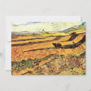 Campo com Lavrador e Moinho por Vincent van Gogh