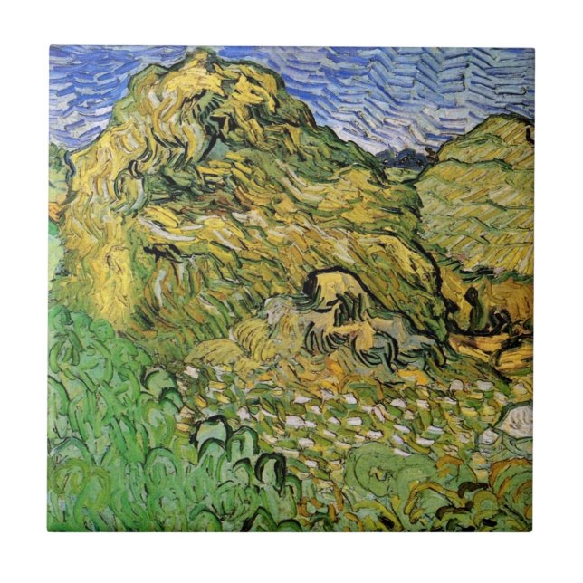 Campo com pilhas de trigo por Vincent van Gogh (Frente)