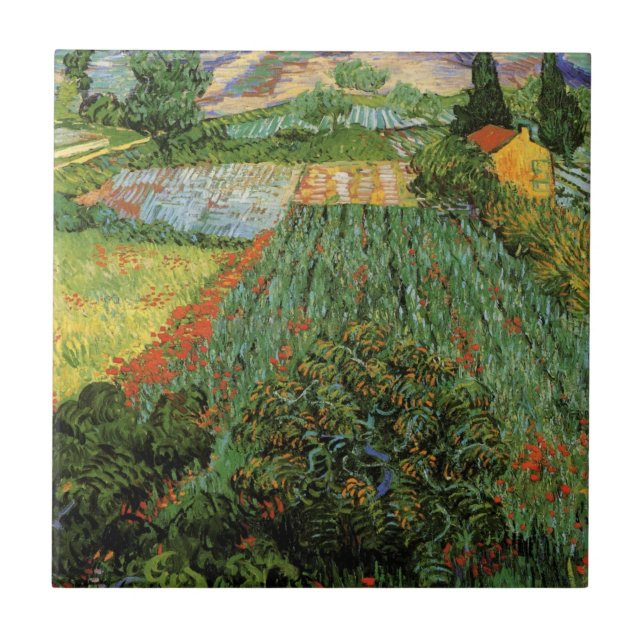 Campo com Poppies por Vincent van Gogh (Frente)