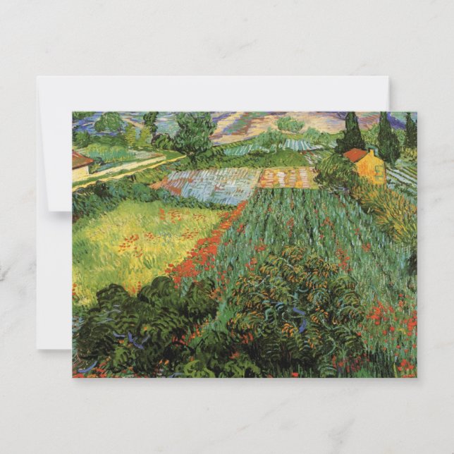 Campo com Poppies por Vincent van Gogh (Frente)