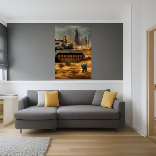 Campo de batalha de Novum Desertum | AI Art Poster (Criador carregado)