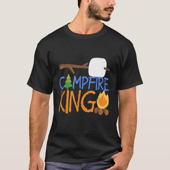 Campo de camisa do camping King SMores Bonfire Da (Frente)