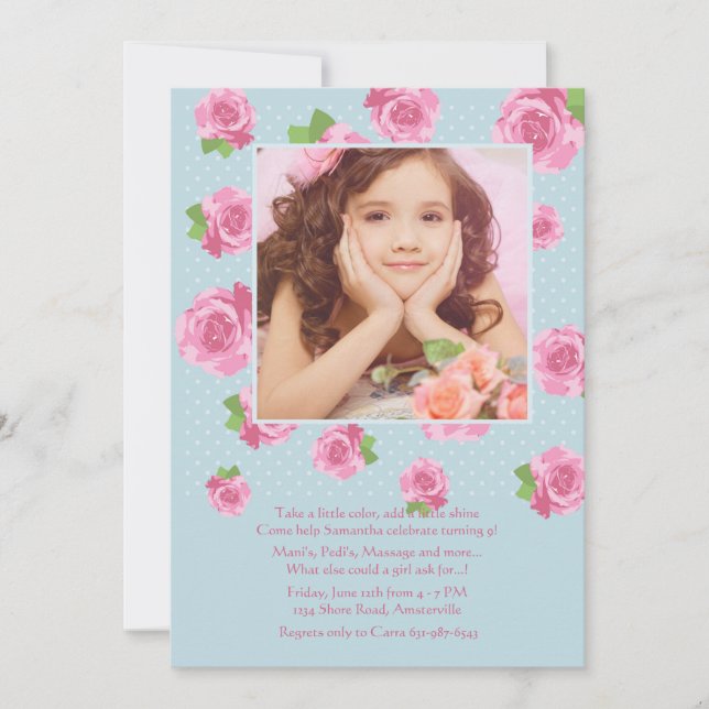 Campo de Convite Fotográfico de Rosas (Frente)