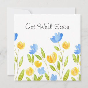 Campo de Flores Amarelas Azuis