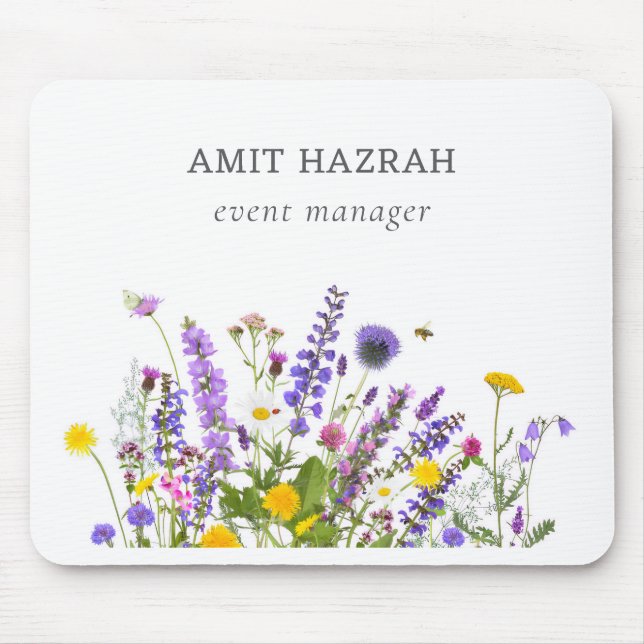 Campo de Flores Selvagens de Verão Mouse pad Natur (Frente)