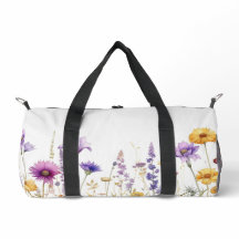 Campo de flores silvestres em aquarela