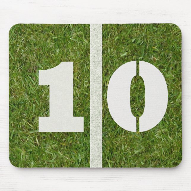 Campo de futebol Mousepad de 10 linhas de jardas (Frente)