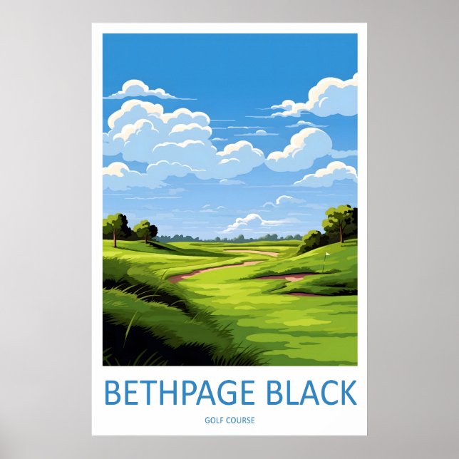 Campo de Golfe Bethpage Black Impressão de Viagem  (Frente)