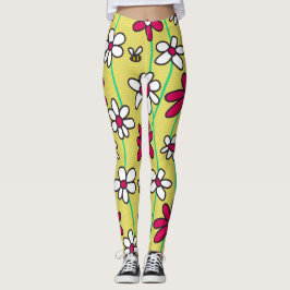 Campo de leggings de margaridas