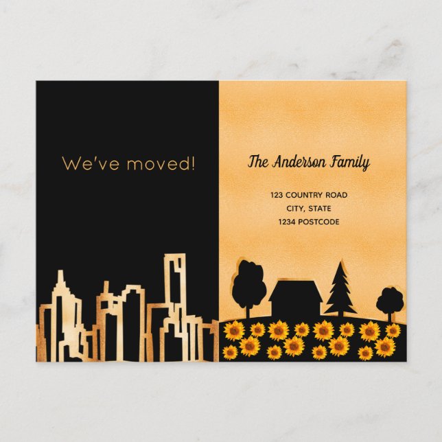 Campo de ouro negro que mudamos o anúncio (Frente)