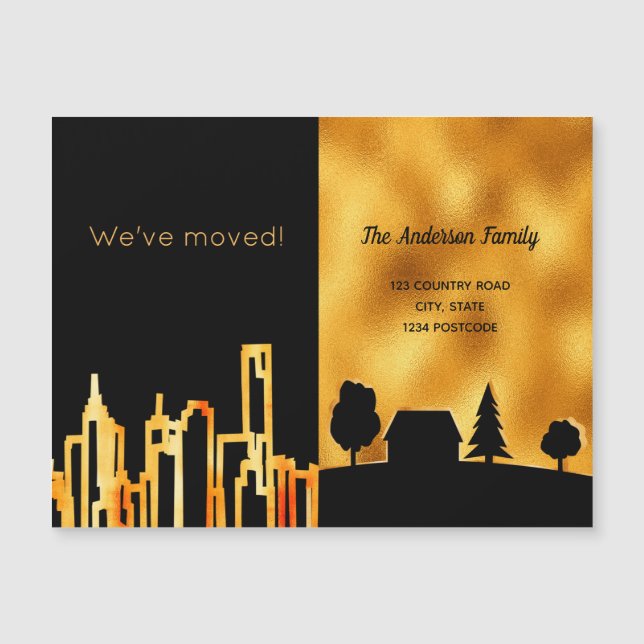 Campo de ouro negro que mudamos o anúncio (Frente)