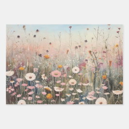 Campo de papel de enrolamento de flores selvagens 