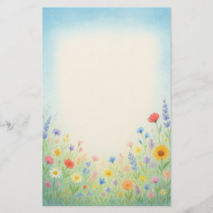 Campo de papel de papelaria de Dream Wildflower