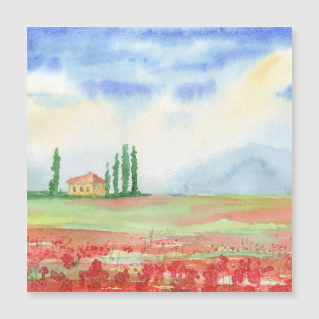 Campo de papoilas na Toscana (Frente)