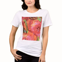 Campo de Poppies Mulheres Camiseta-T