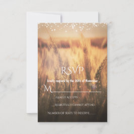 Campo de Trigo Casamento Rústico País RSVP