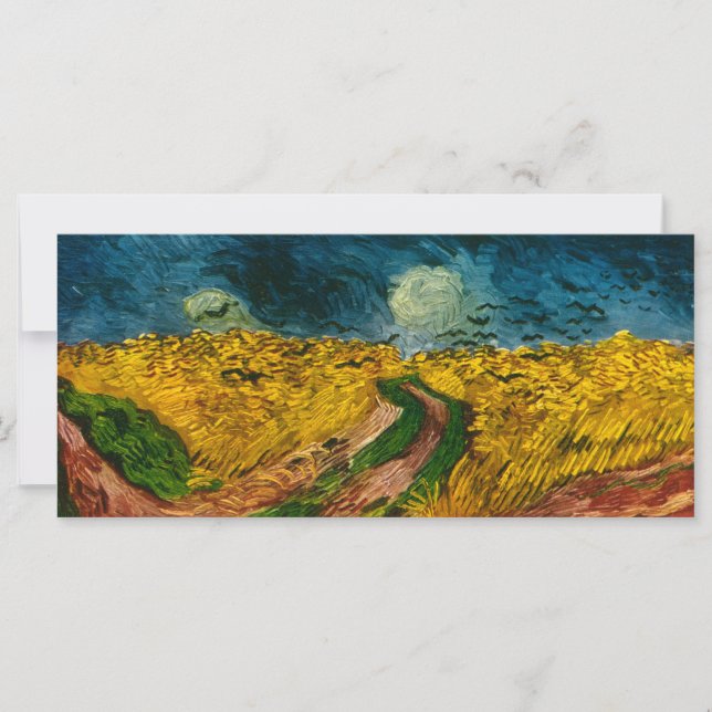 Campo de trigo de Vincent van Gogh com corvos (189 (Frente)