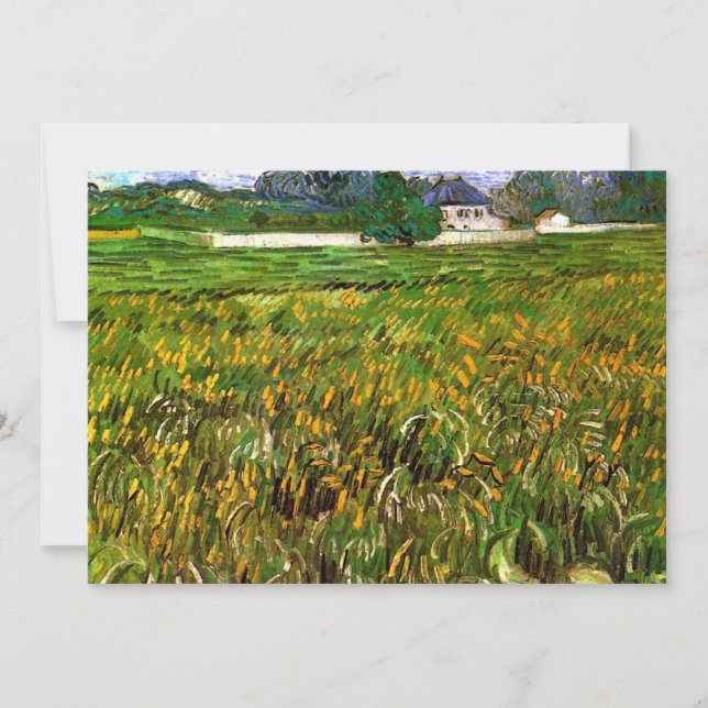 Campo de trigo em Auvers por Vincent van Gogh (Frente)