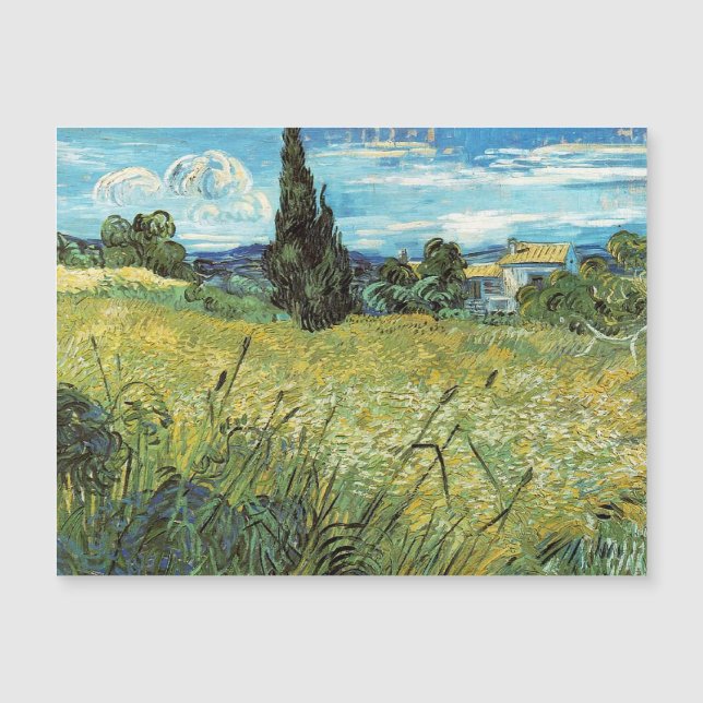 Campo de trigo verde Vincent van Gogh (Frente)