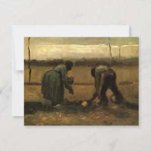 Camponesa Plantando Batata por Vincent van Gogh
