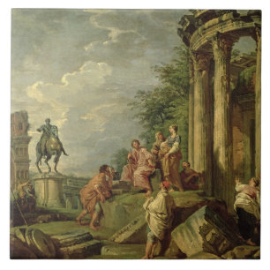 Camponeses entre as ruínas romanas, 1743 (óleo e
