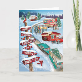 Campos de inverno Vintage Retros Cartões de Natal