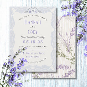Campos de lavanda do Convite de Casamento Ocidenta