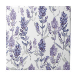 Campos de Lavanda | Padrão de Flor de Aquarela Rox