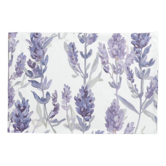 Campos de Lavanda | Padrão de Flor de Aquarela Rox (Verso)