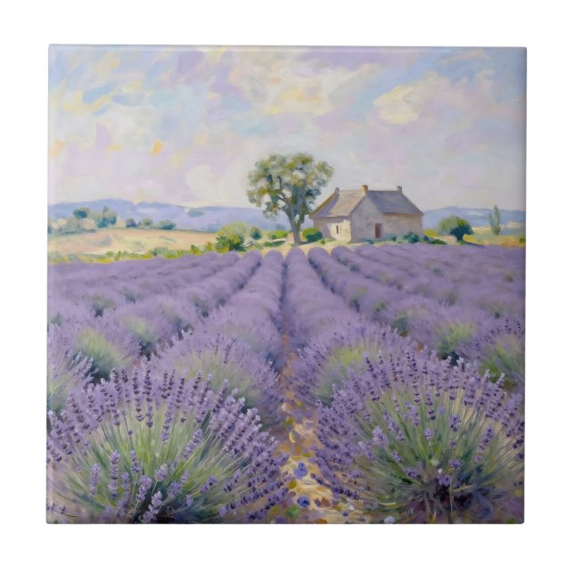 Campos de Lavanda Provença Impressionista Cottage (Frente)