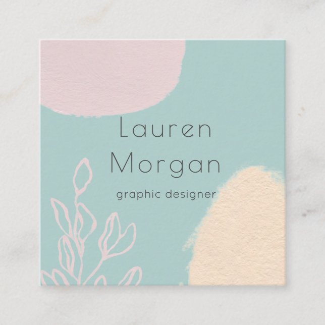 Campos de Sonhos | Cartão de visita quadrado (Frente)