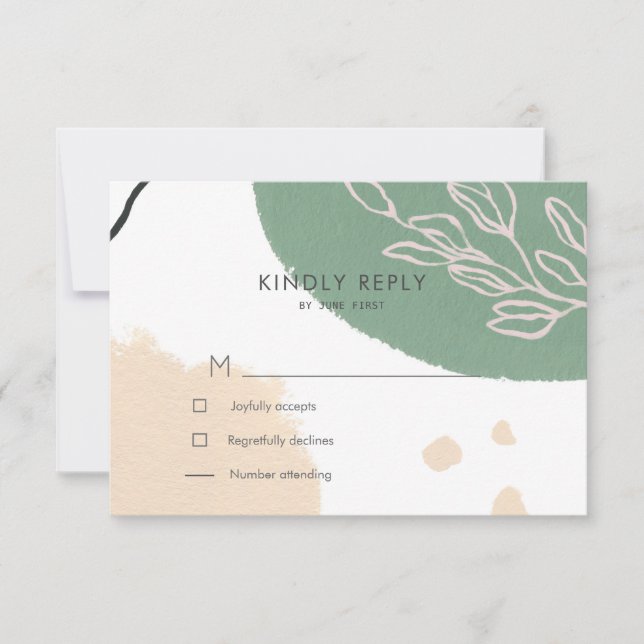 Campos de Sonhos | w placa RSVP de escolha de refe (Frente)