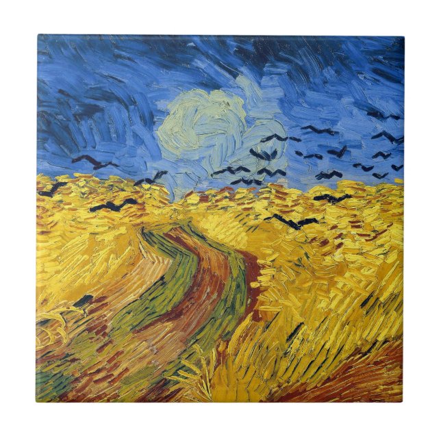 Campos de Trigo de Van Gogh pintura impressionista (Frente)
