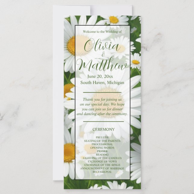 Campos florais brancos elegantes (Frente)