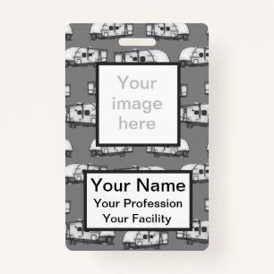 Campos personalizados - Crachá de Cinza