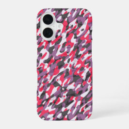 Camuflagem abstrata rosa quente, roxo e preto