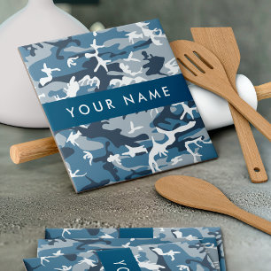 Camuflagem Azul de Neve Inverno Seu nome Personali