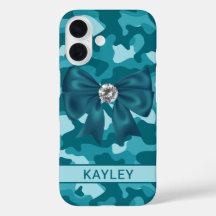 Camuflagem Azul Turquesa Espelhada Personalizada