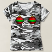 Camuflagem Camisa de Natal enfeite